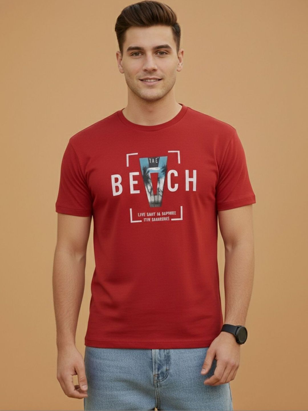 GENSTAR TRENDS Men Typography Printed T-shirt