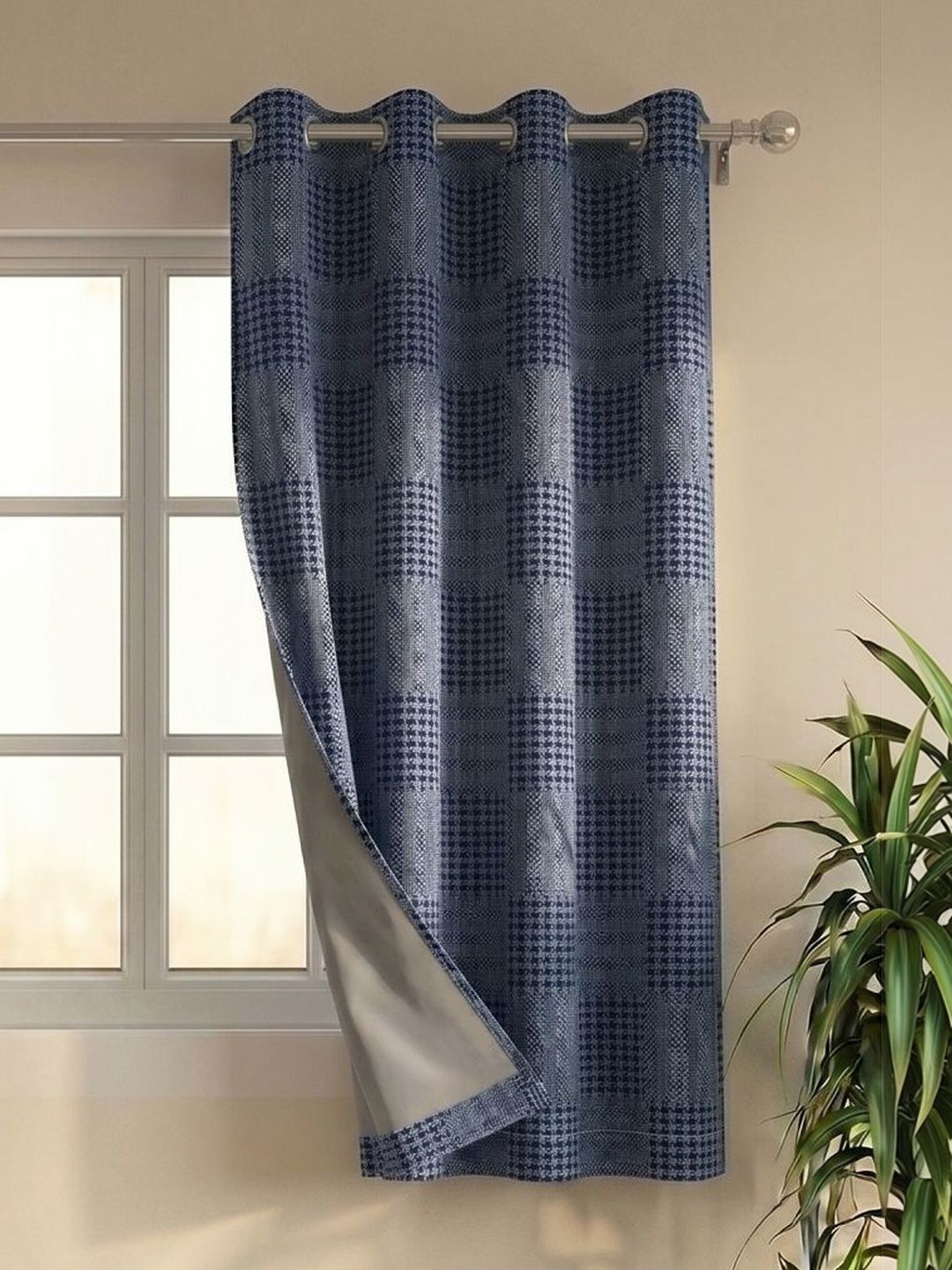 Saral Home Navy Blue Black Out Curtains and Sheers