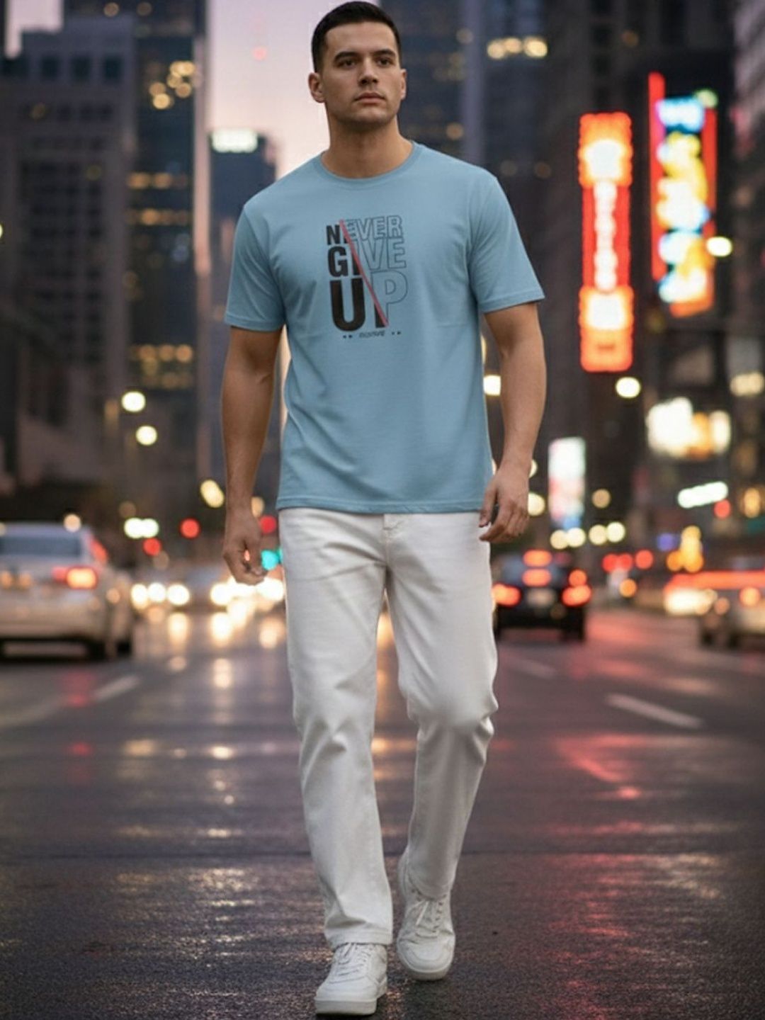 GENSTAR TRENDS Men Typography Printed T-shirt