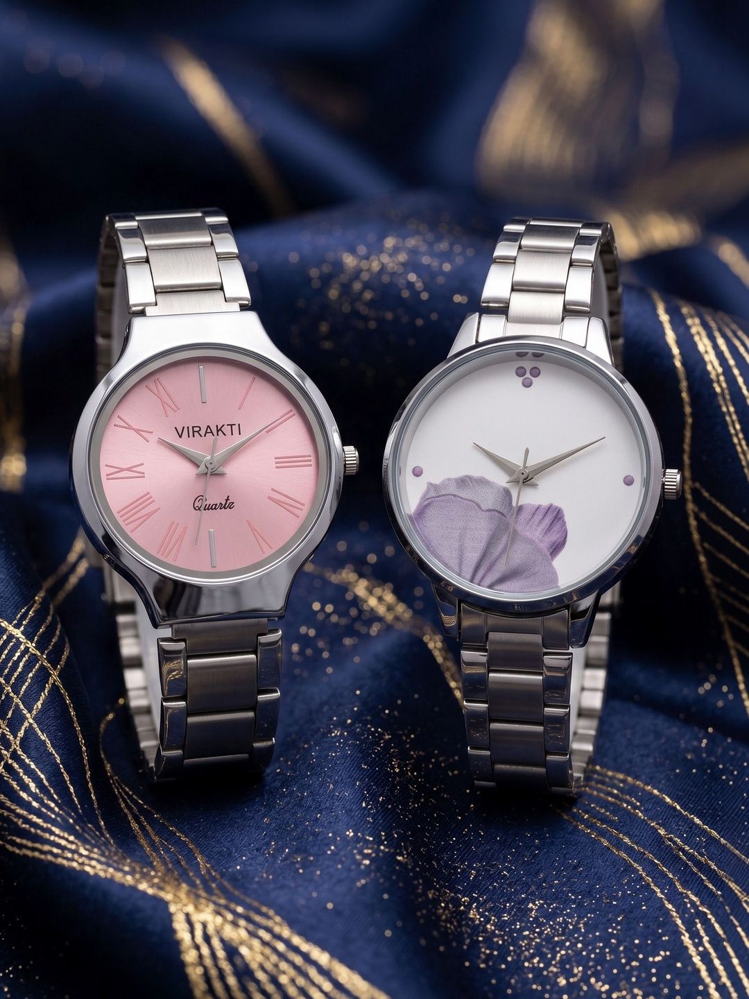VIRAKTI VIRAKTI Women Dial & Stainless Steel Bracelet Style Straps Analogue Watches