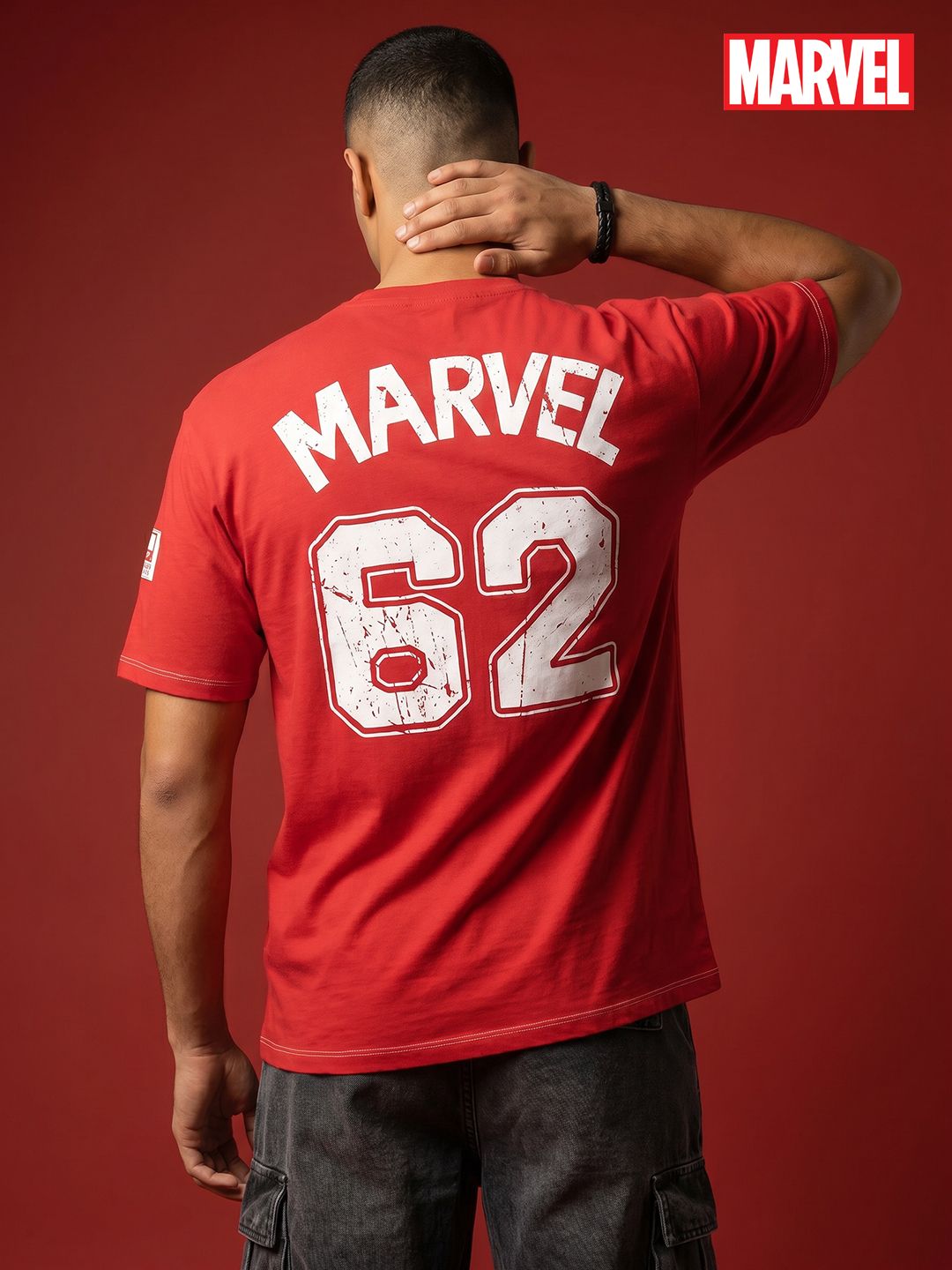 MARVEL STREET Marvel Printed Pure Cotton Relaxed Fit T-shirt