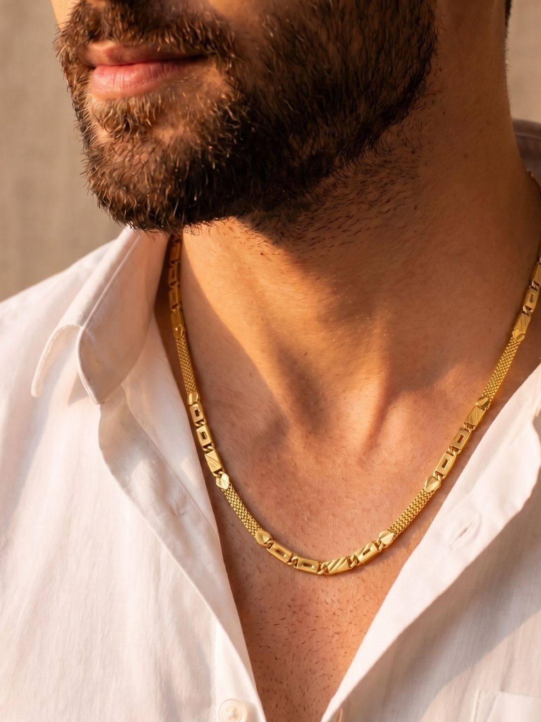 RKB Sales Men Brass Gold-Plated Chain