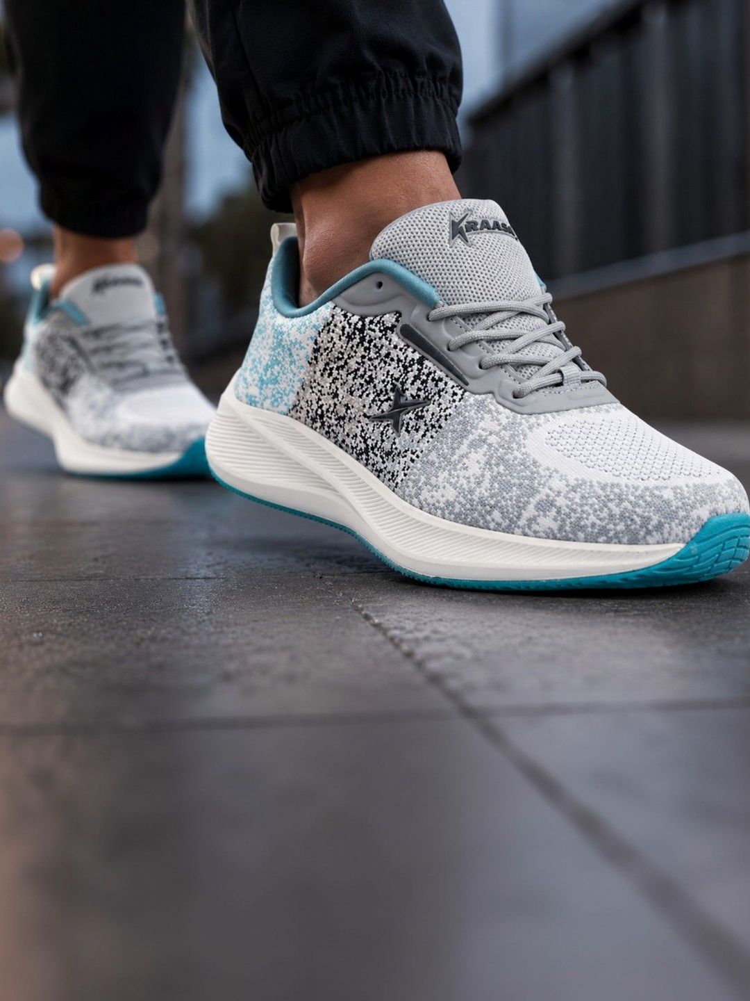 KRAASA Men Textile Running Non-Marking Shoes