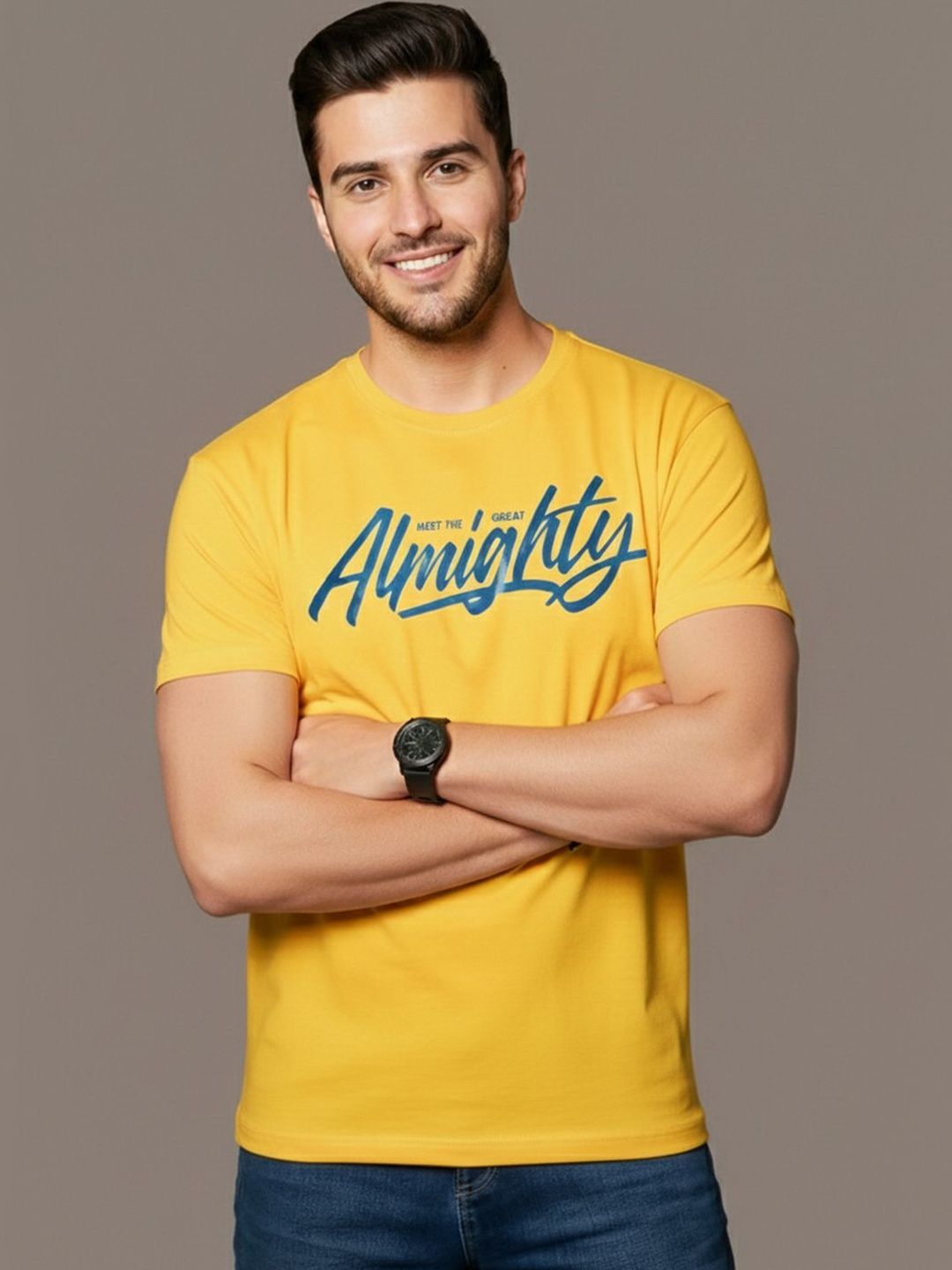 GENSTAR TRENDS Men Typography Printed T-shirt