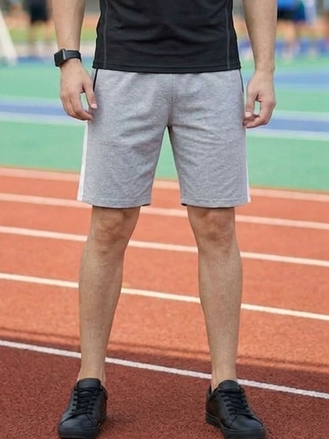RETWE Men Colourblocked Sports Shorts Technology