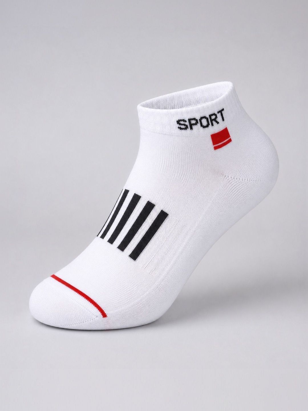 VIPUN Unisex Pack of 10 Cotton Striped Ankle Length Socks