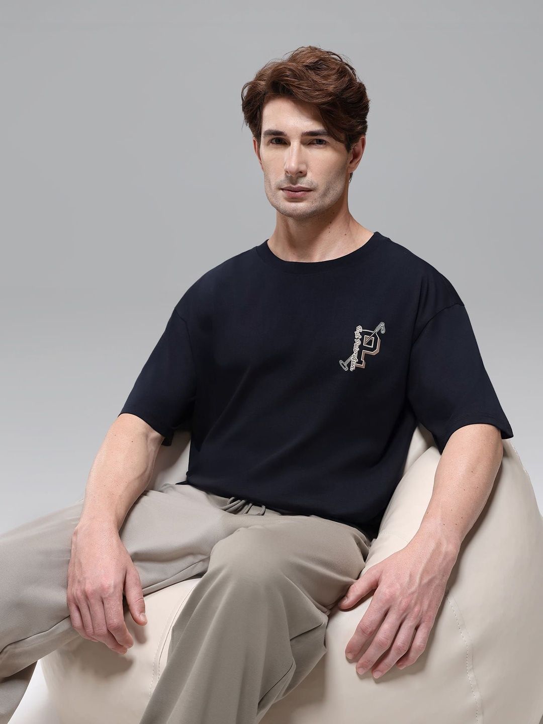 U.S. Polo Assn. Printed Cotton Round Neck Regular Lounge Tshirts