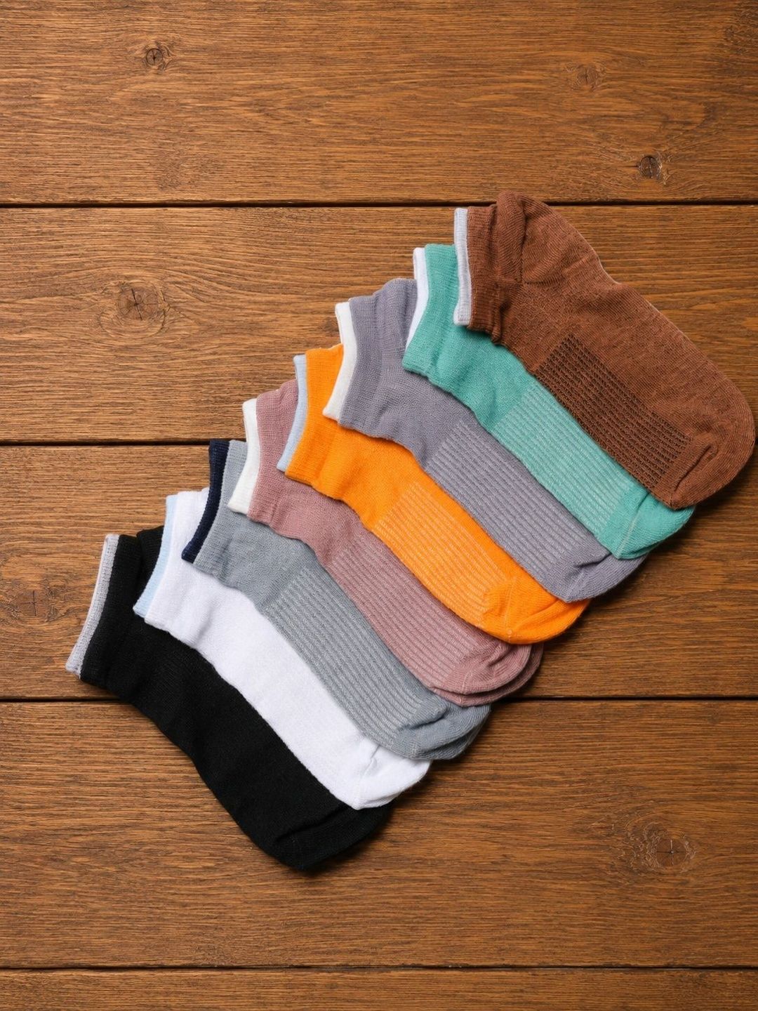 Sloxie Unisex Pack of 8 Cotton Patterned Shoe Liners Socks