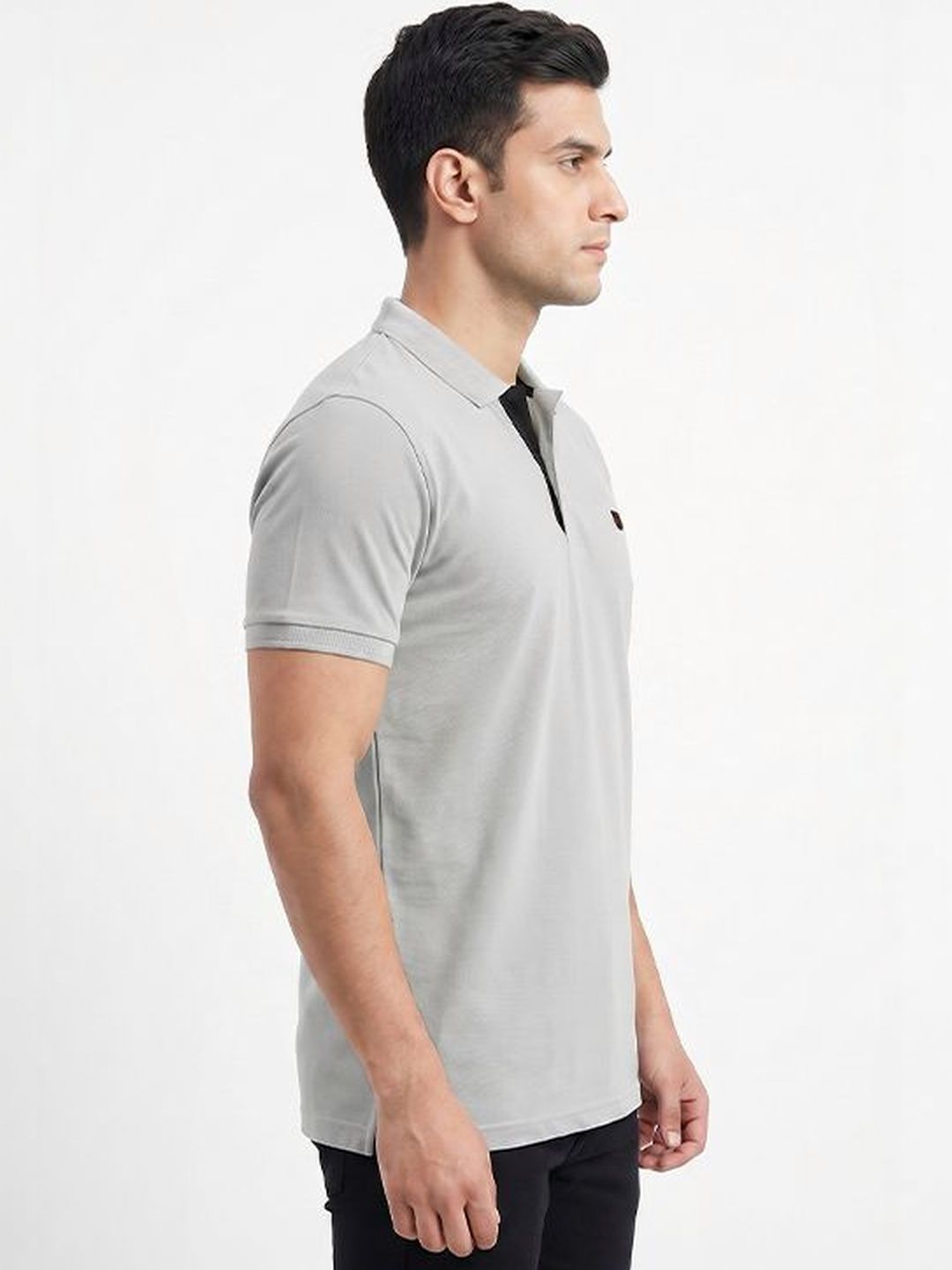 Plugin Men Polo Collar Pockets T-shirt
