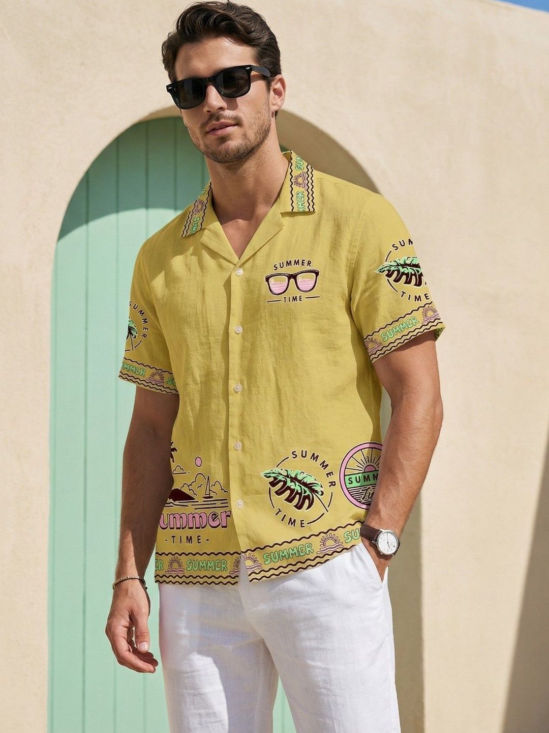 Stenfia Stenfia Men Standard Printed Casual Shirt
