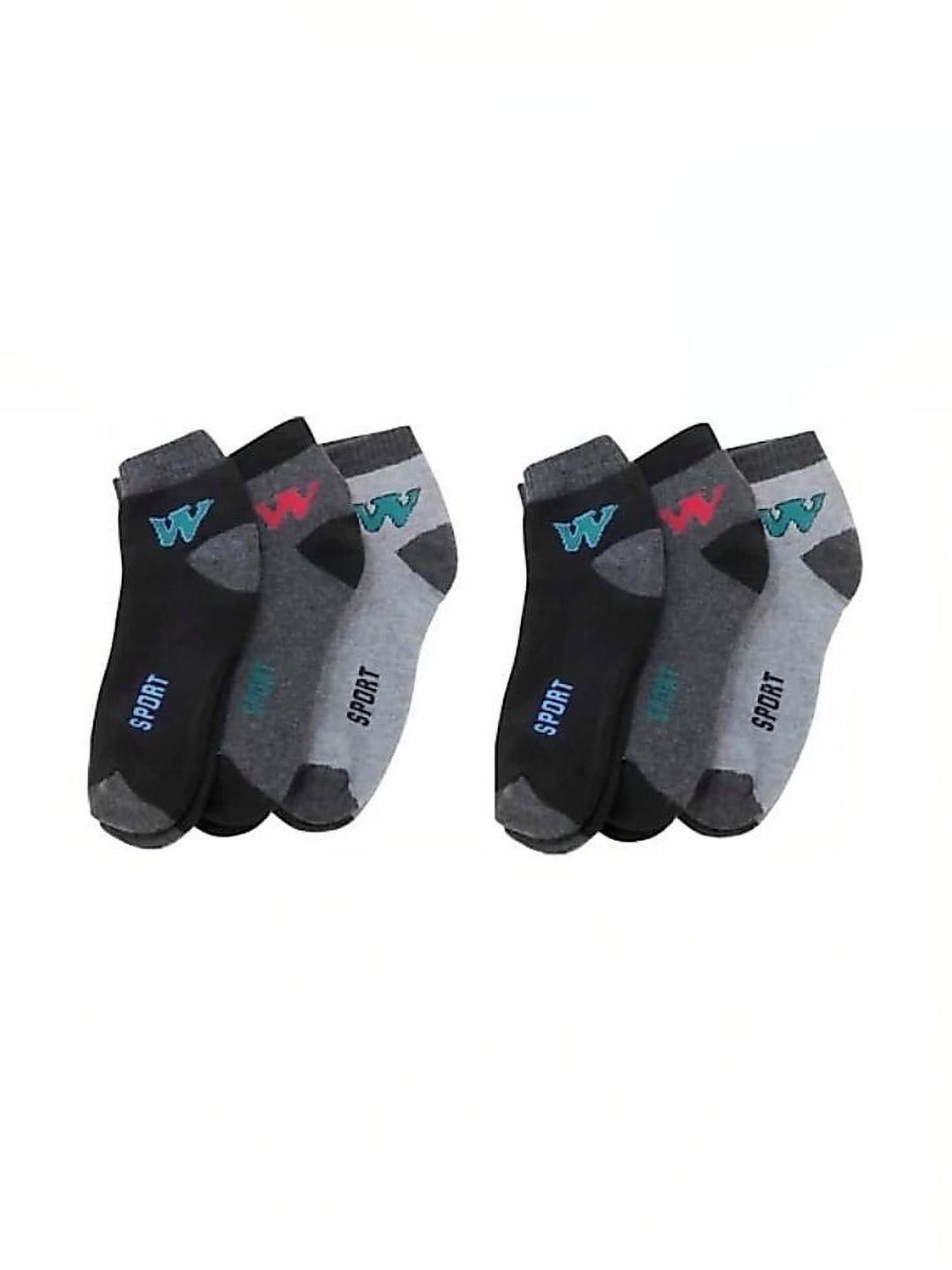 GARUN Men Pack of 6 Cotton Patterned Ankle Length Socks