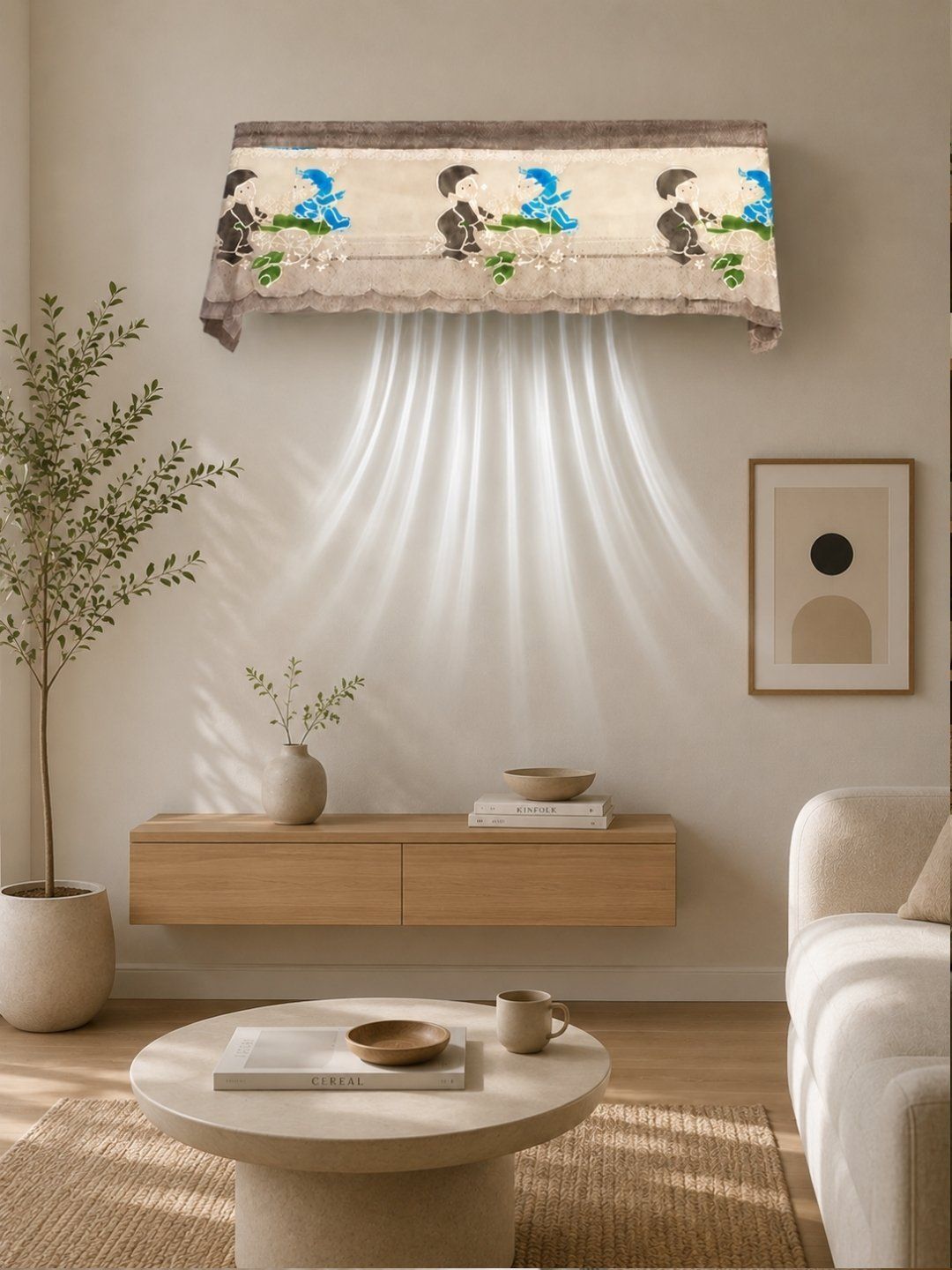 Lala Maneet Cotton Net 1.5 Ton Indoor Split Ac Cover