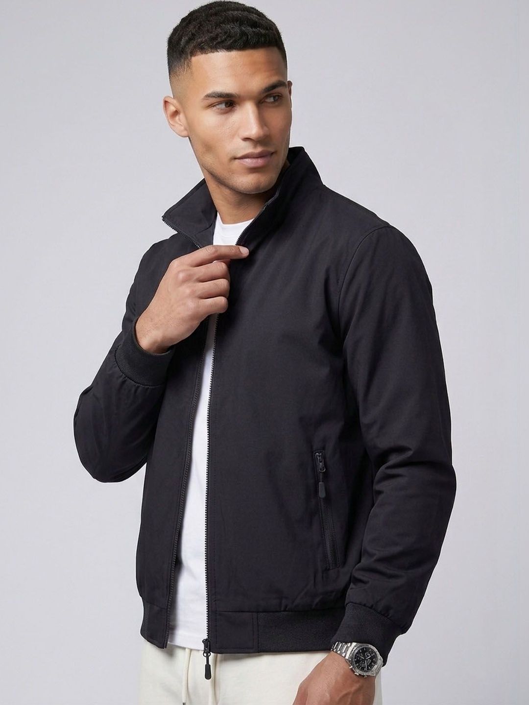 R.Code by The Roadster Life Co. Men Windcheater Bomber Jacket