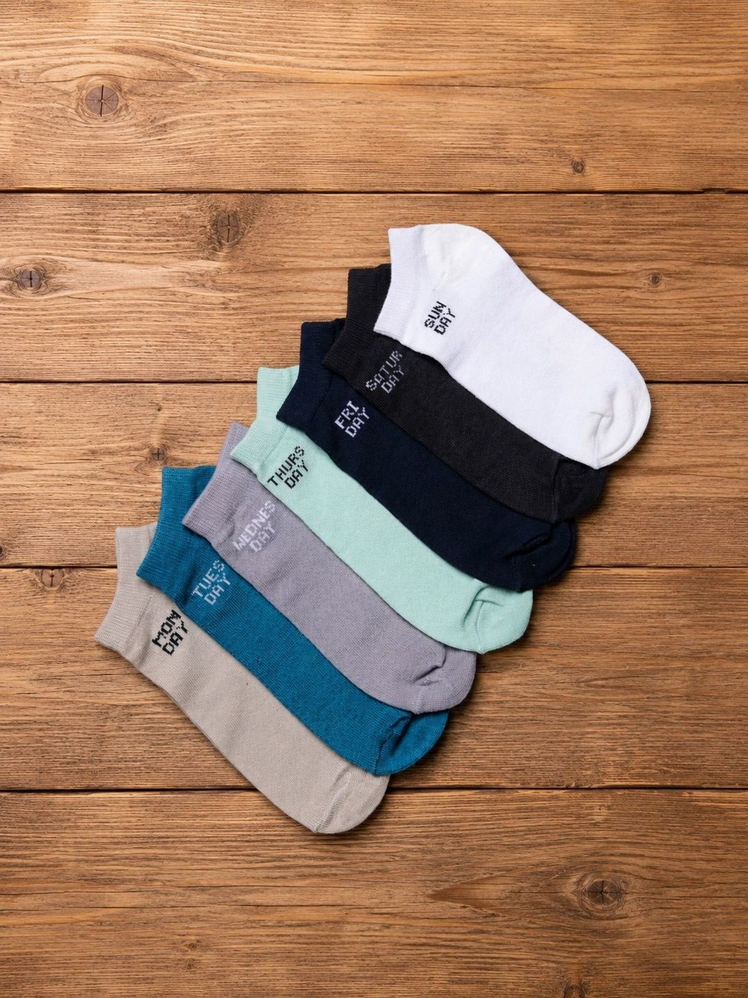 Sloxie Unisex Pack of 7 Cotton Patterned Shoe Liners Socks