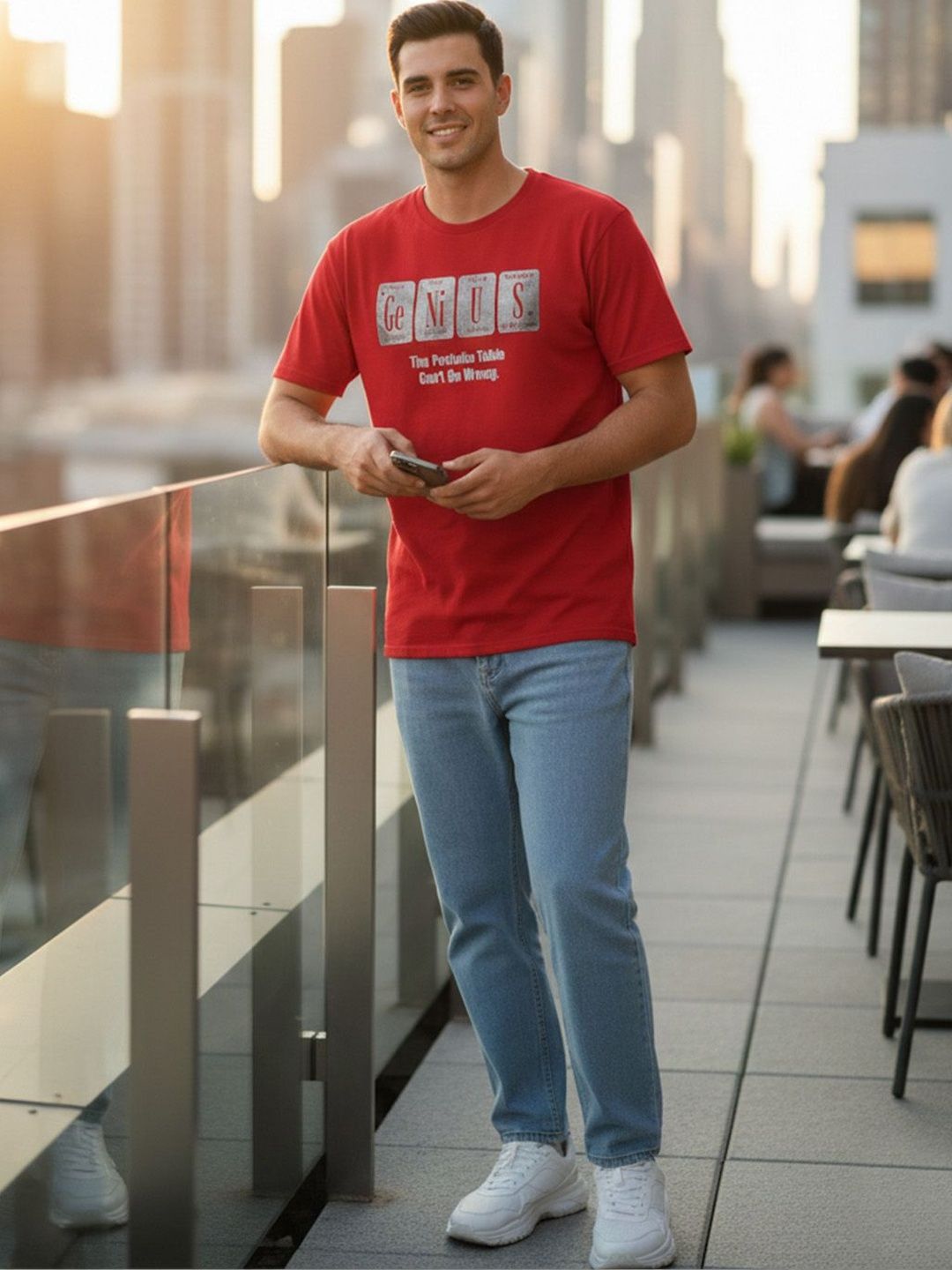 GENSTAR TRENDS Men Typography Printed T-shirt
