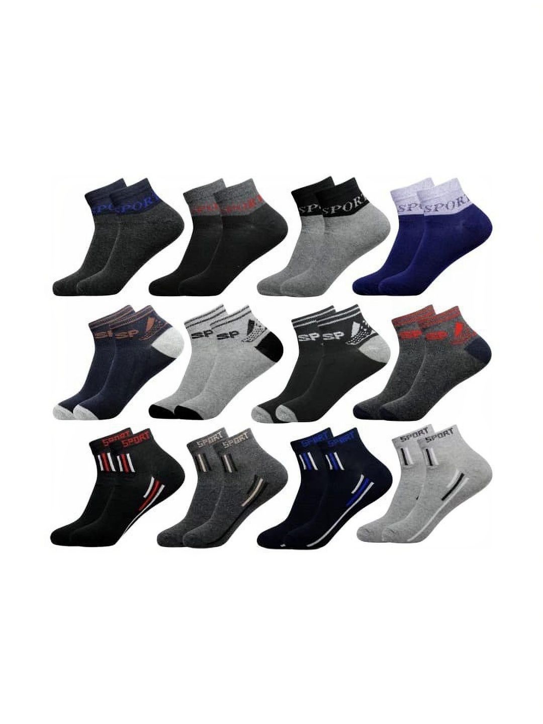 GARUN Men Cotton Patterned Ankle Length Socks