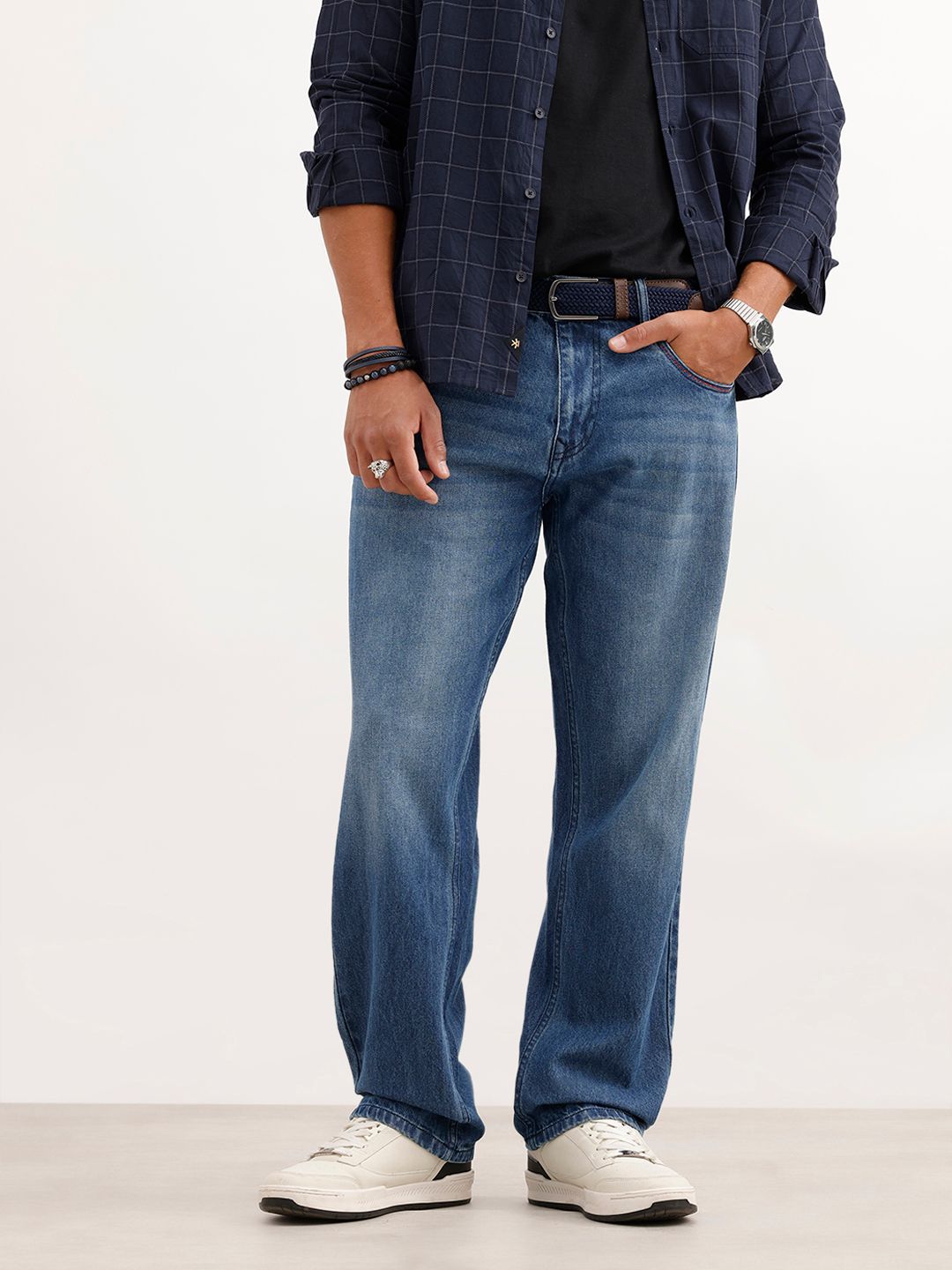 WROGN Men Anti Fit Light Fade Pure Cotton Jeans