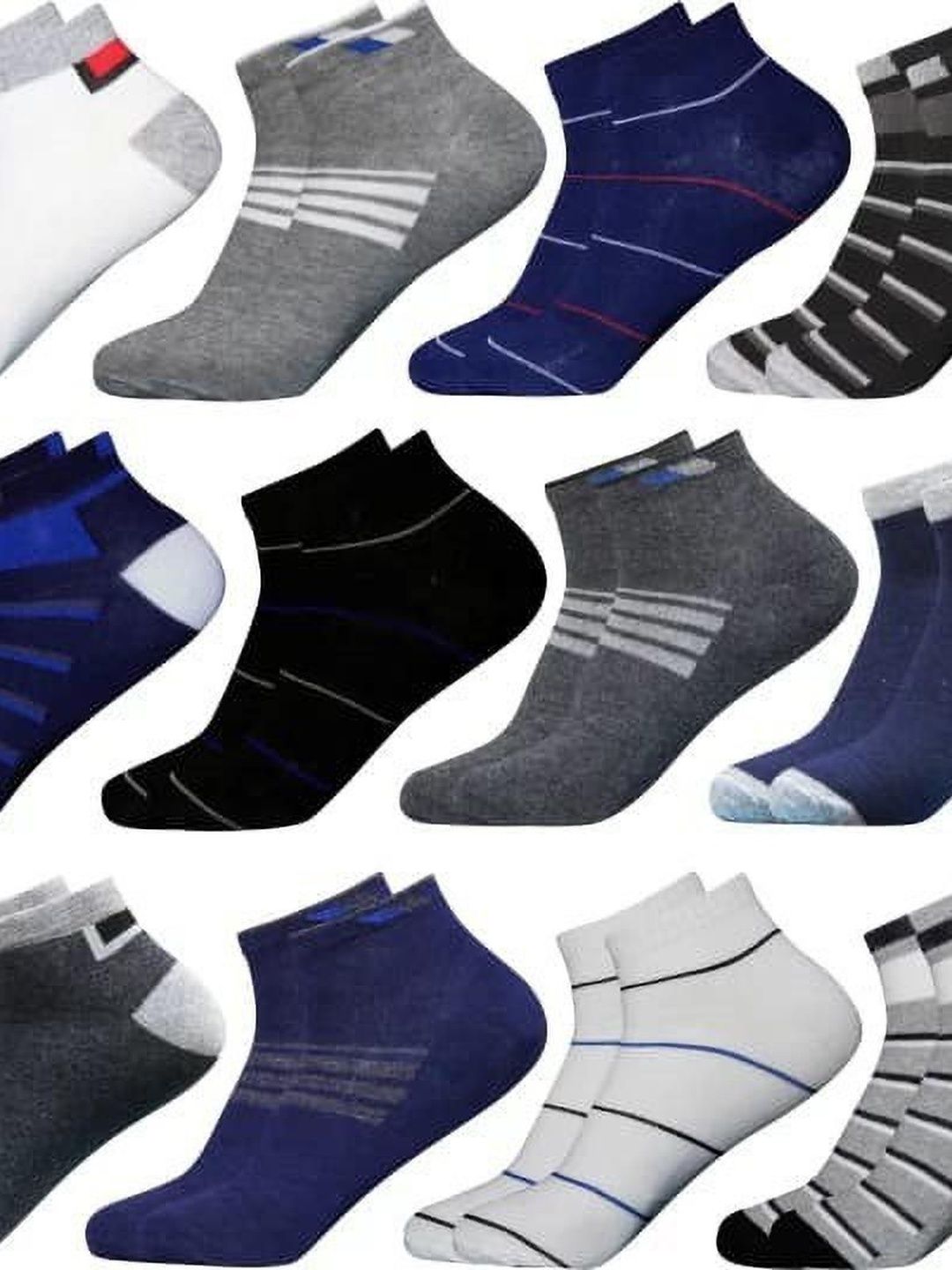VIPUN Men Cotton Patterned Ankle Length Socks