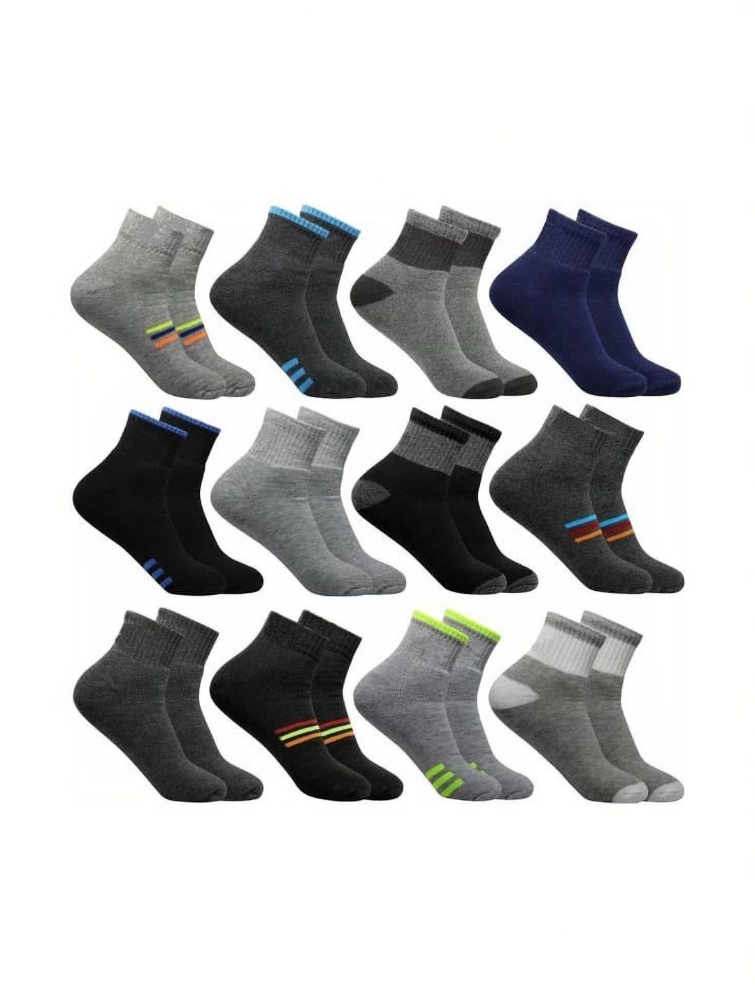 VIPUN Men Cotton Patterned Ankle Length Socks