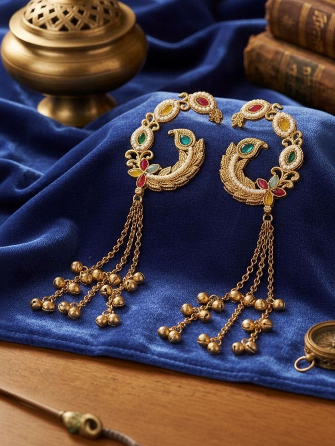 Anouk Peacock Shaped Ear Cuff Earrings