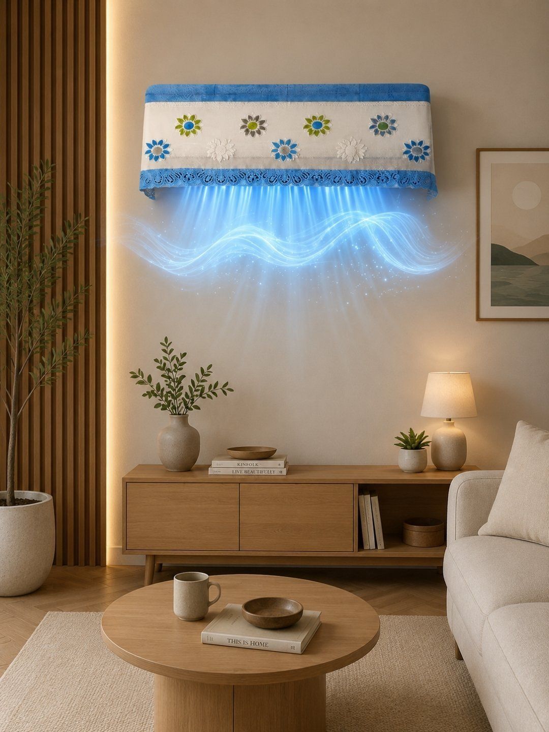 Lala Maneet Cotton Net 1.5 Ton Indoor Split Ac Cover