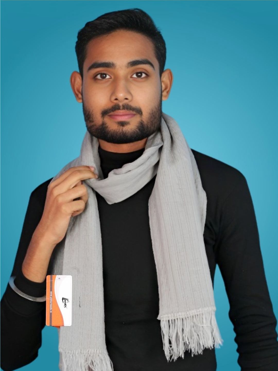 MHAX Men Ribbed Merino Wool Mufflers