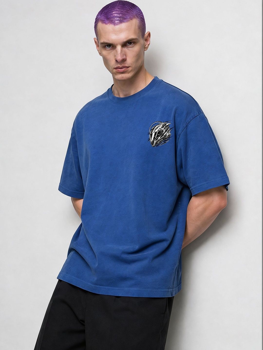 FARDA Unisex Printed Drop-Shoulder Sleeves T-shirt