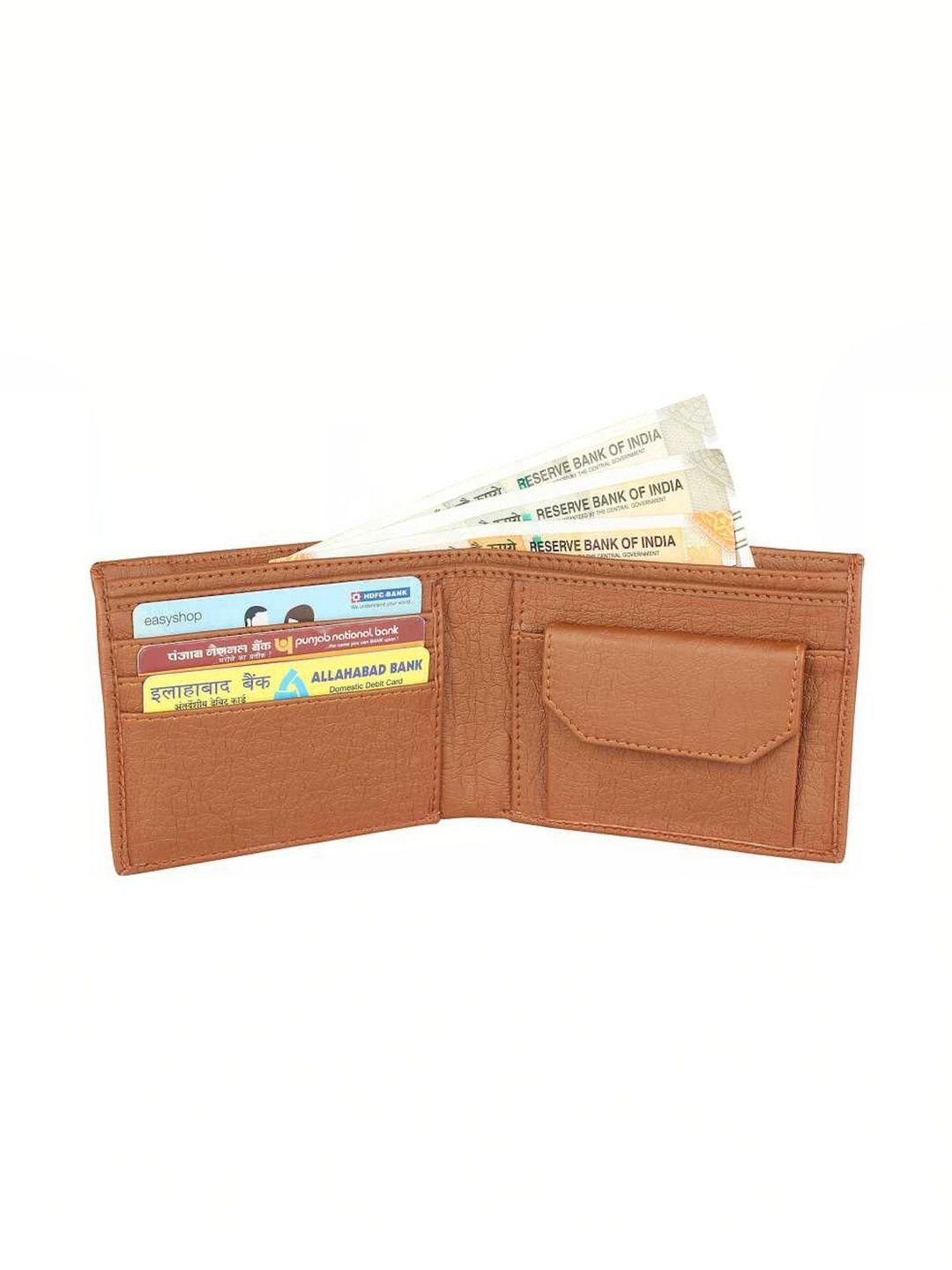 ARFA Men Textured Leather Two Fold Wallet