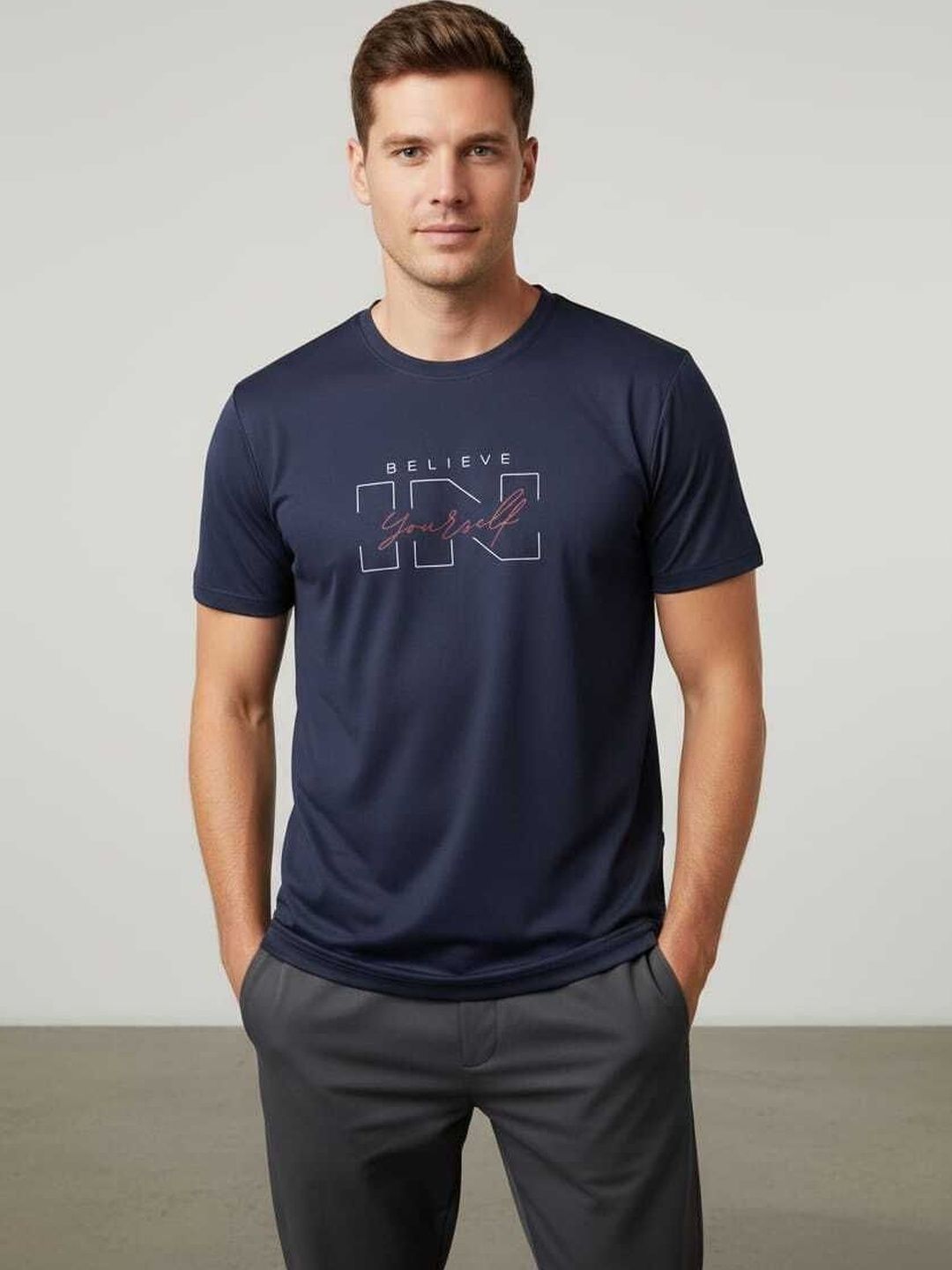 Dezin Men Typography Printed T-shirt