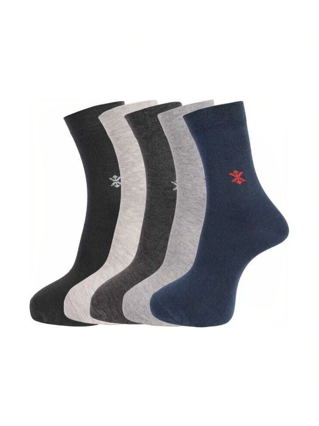 VIPUN Men Pack of 5 Cotton Calf Length Socks
