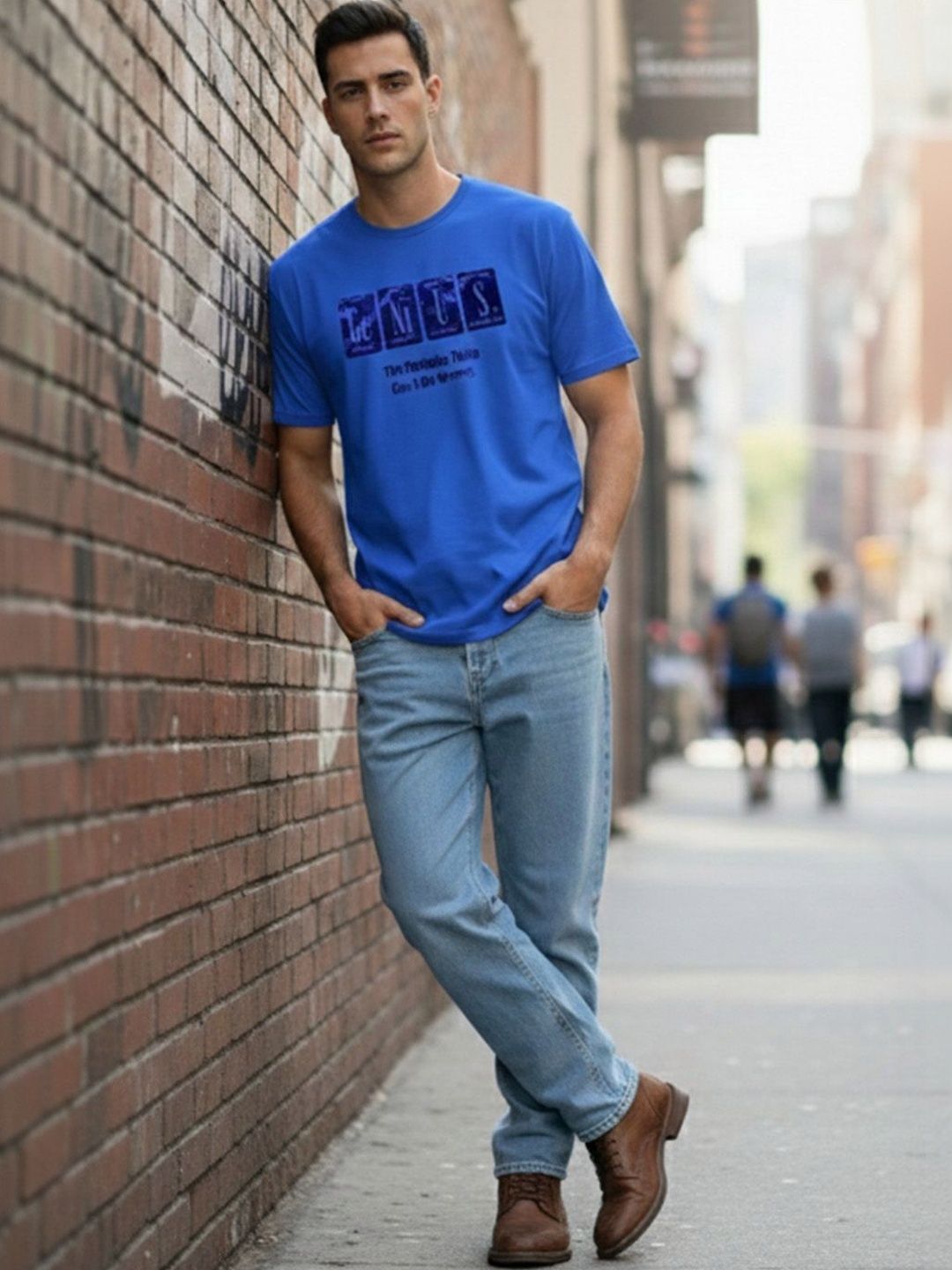GENSTAR TRENDS Men Typography Printed T-shirt