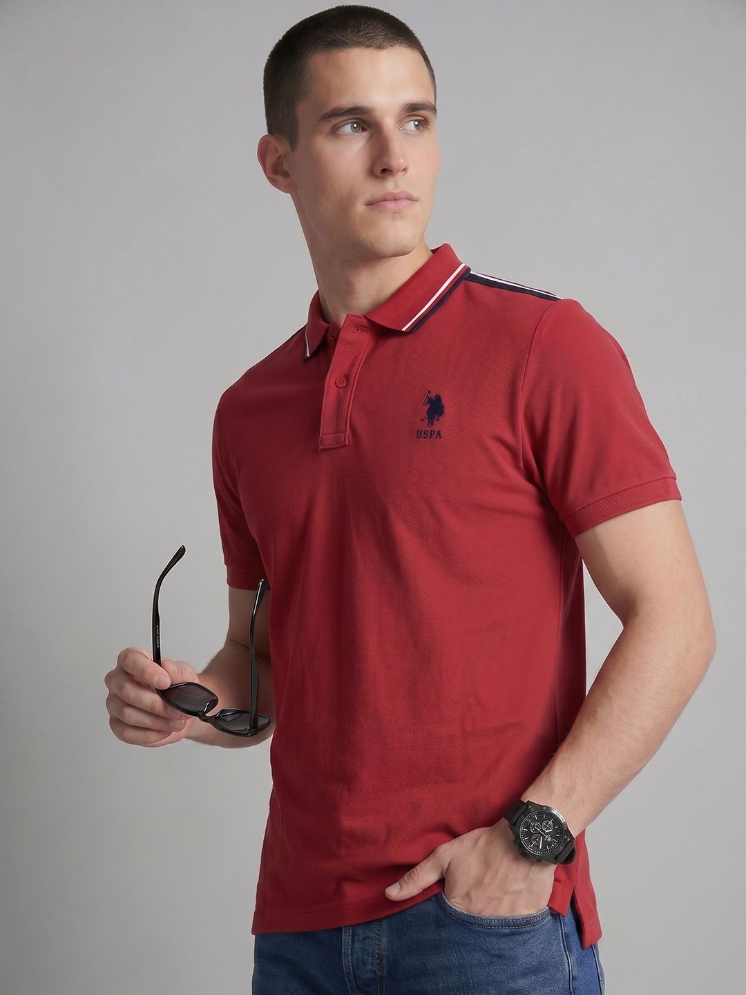 U.S. Polo Assn. Cotton Polo Collar T-shirt