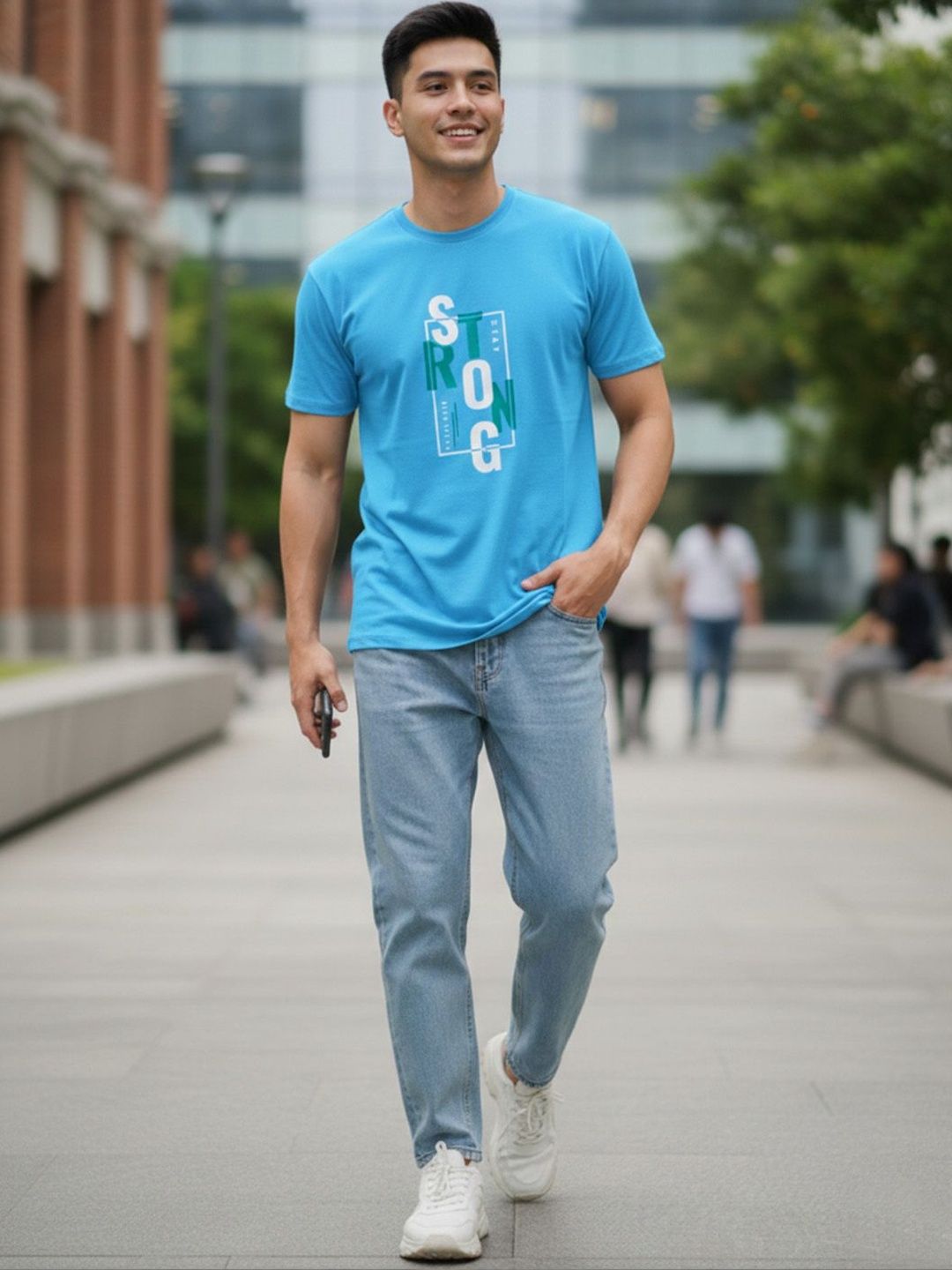 GENSTAR TRENDS Men Typography Printed T-shirt