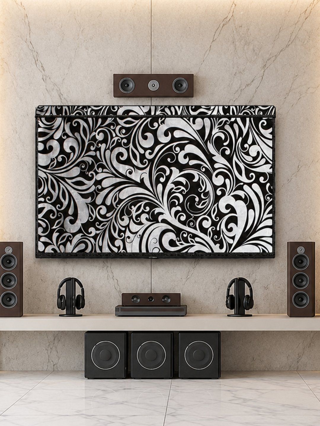 MW PRINTS LED TV Flap Cover For 43 Inch Waterproof Dustproof Compatible With All Models