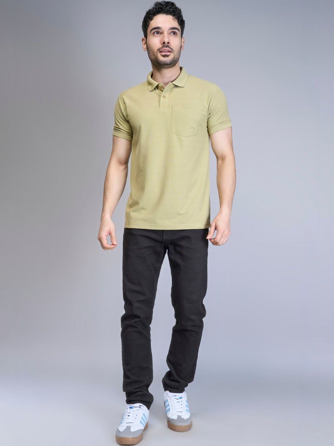 MAXZONE Men Polo Collar Pockets T-shirt