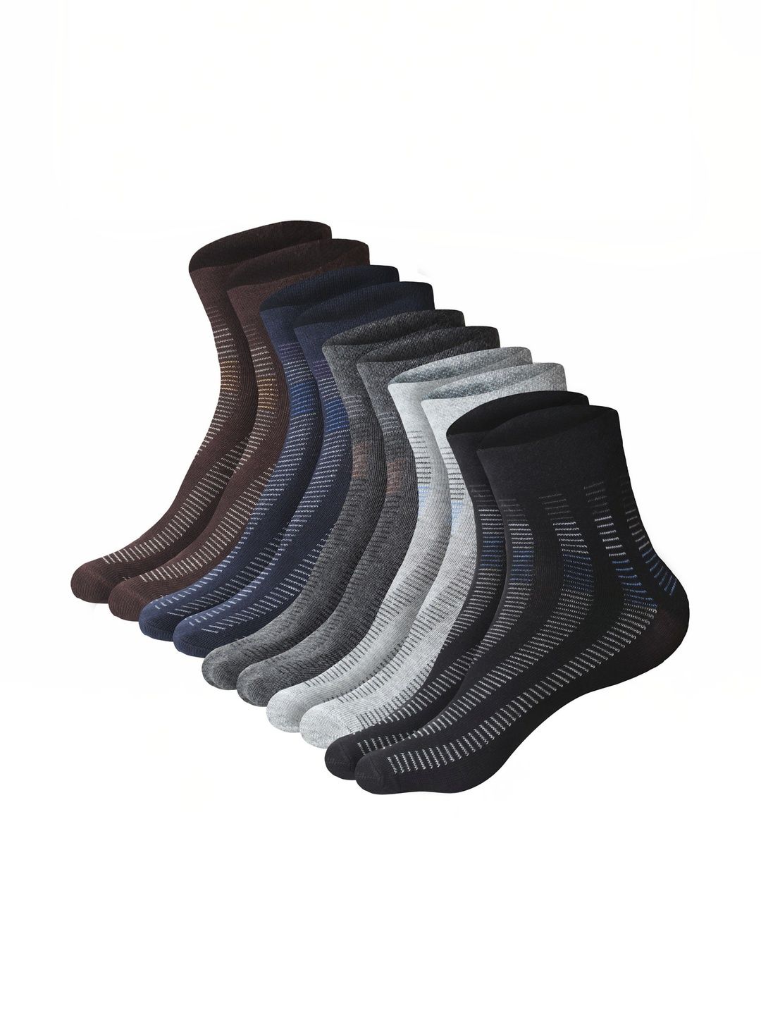 GARUN Men Pack of 5 Cotton Patterned Ankle Length Socks
