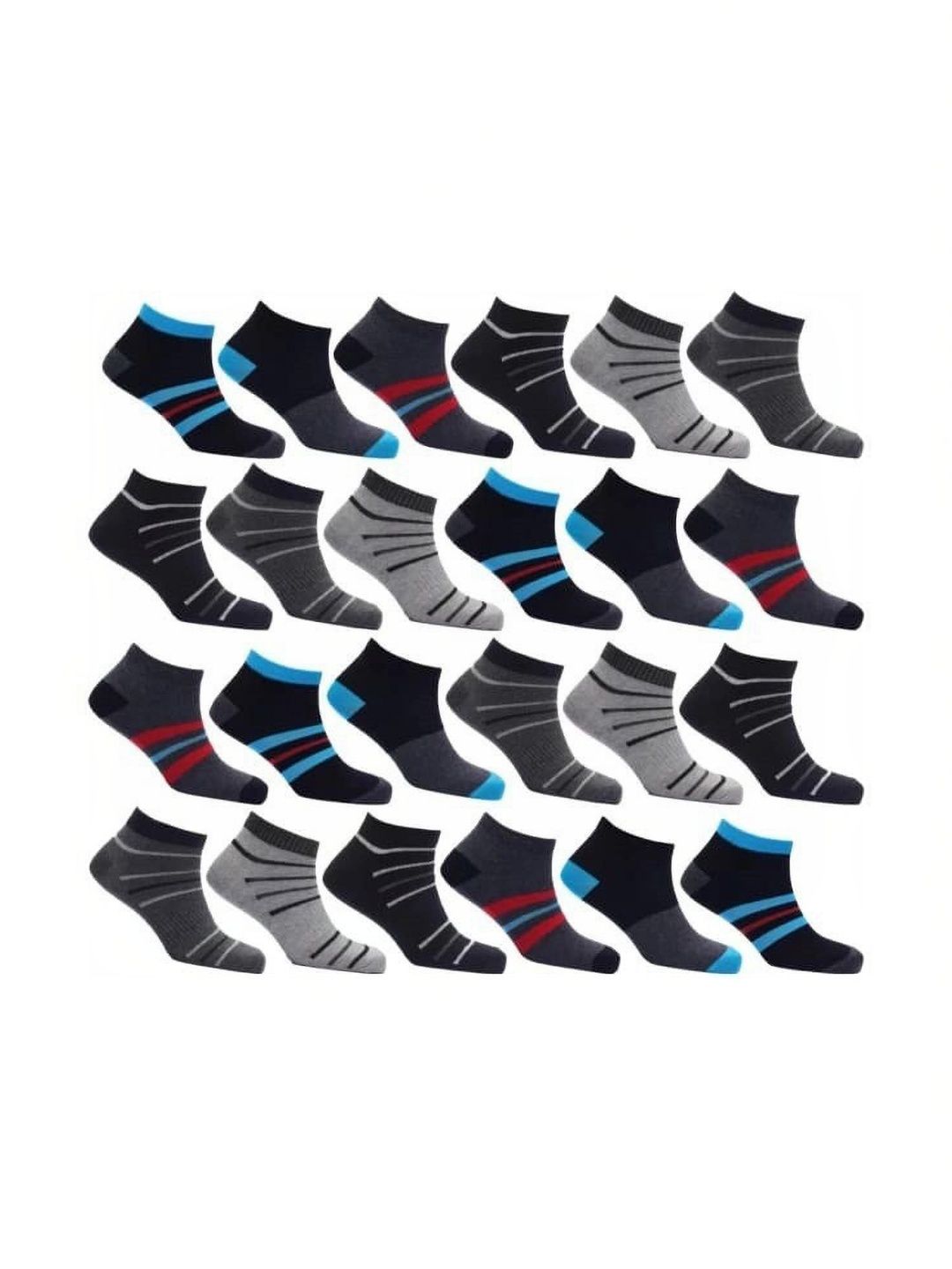 VIPUN Men Cotton Patterned Ankle Length Socks