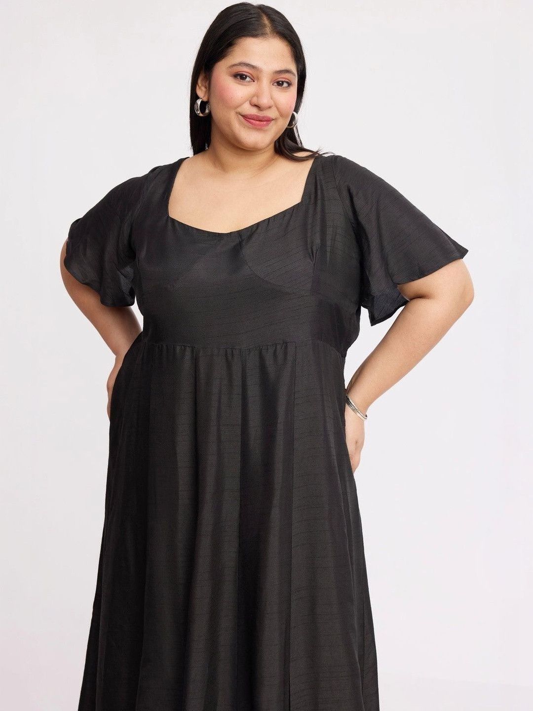 Maxi Flared Sleeve Dress Virgio Women Flared Sleeve Maxi Plus Size Dress