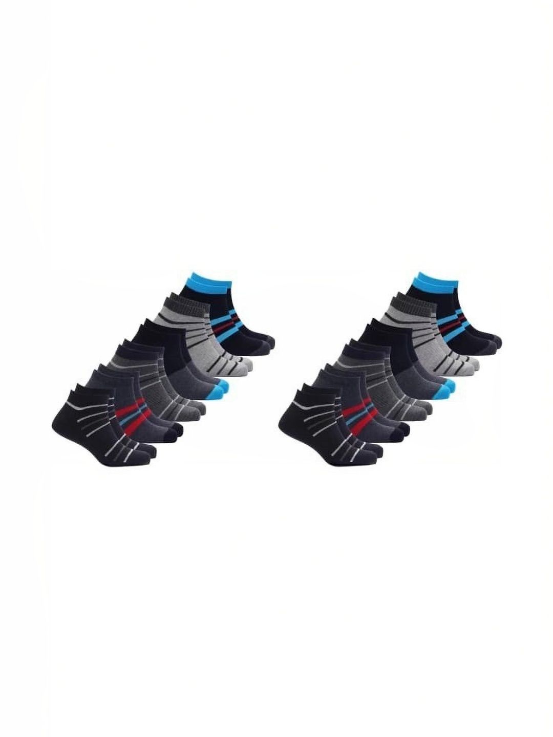 VIPUN Men Cotton Striped Ankle Length Socks