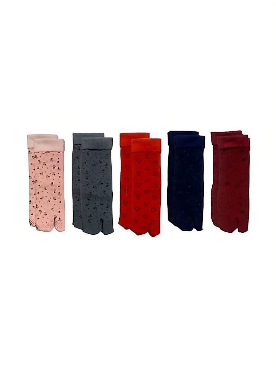 VIPUN Men Pack of 5 Cotton Patterned Ankle Length Socks