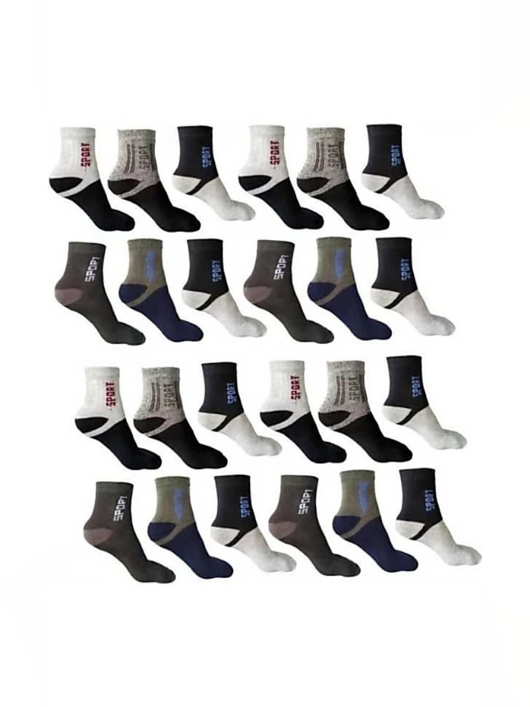 GARUN Men Cotton Colourblocked Ankle Length Socks