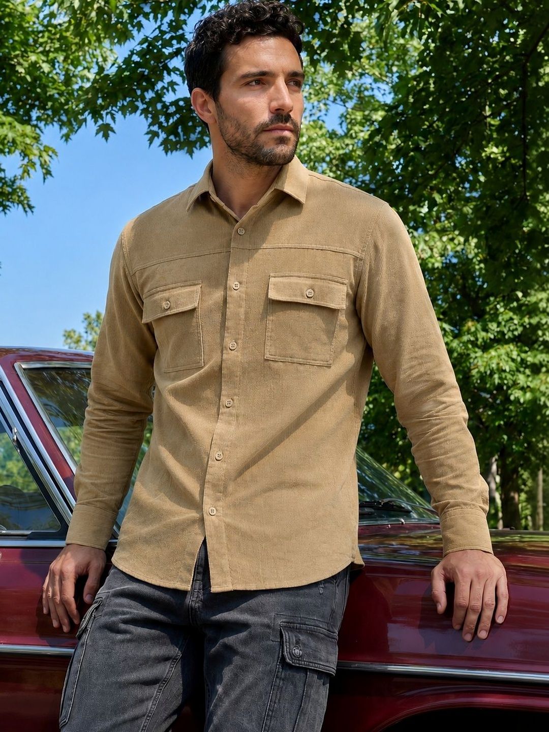 Indian Needle Men Classic Casual Shirt