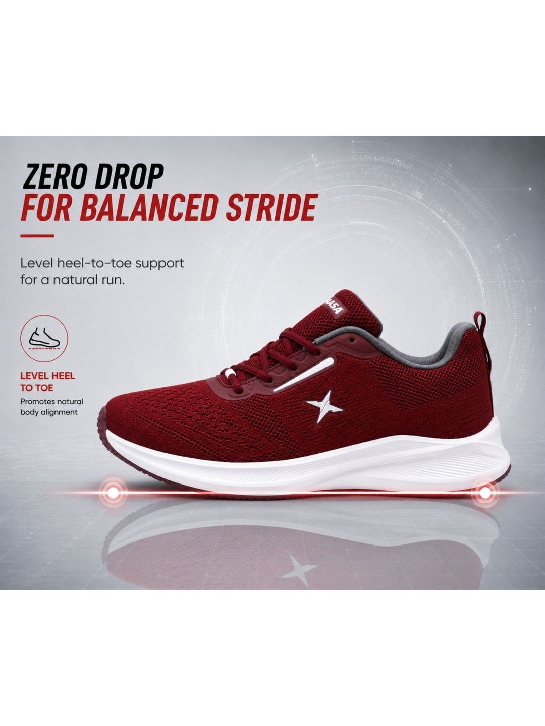 KRAASA Men Textile Running Non-Marking Shoes