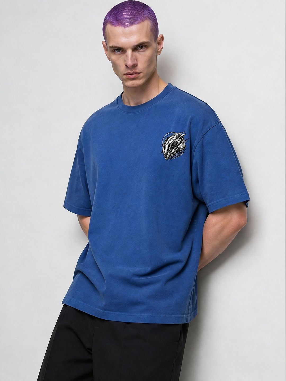 FARDA Unisex Printed Drop-Shoulder Sleeves T-shirt