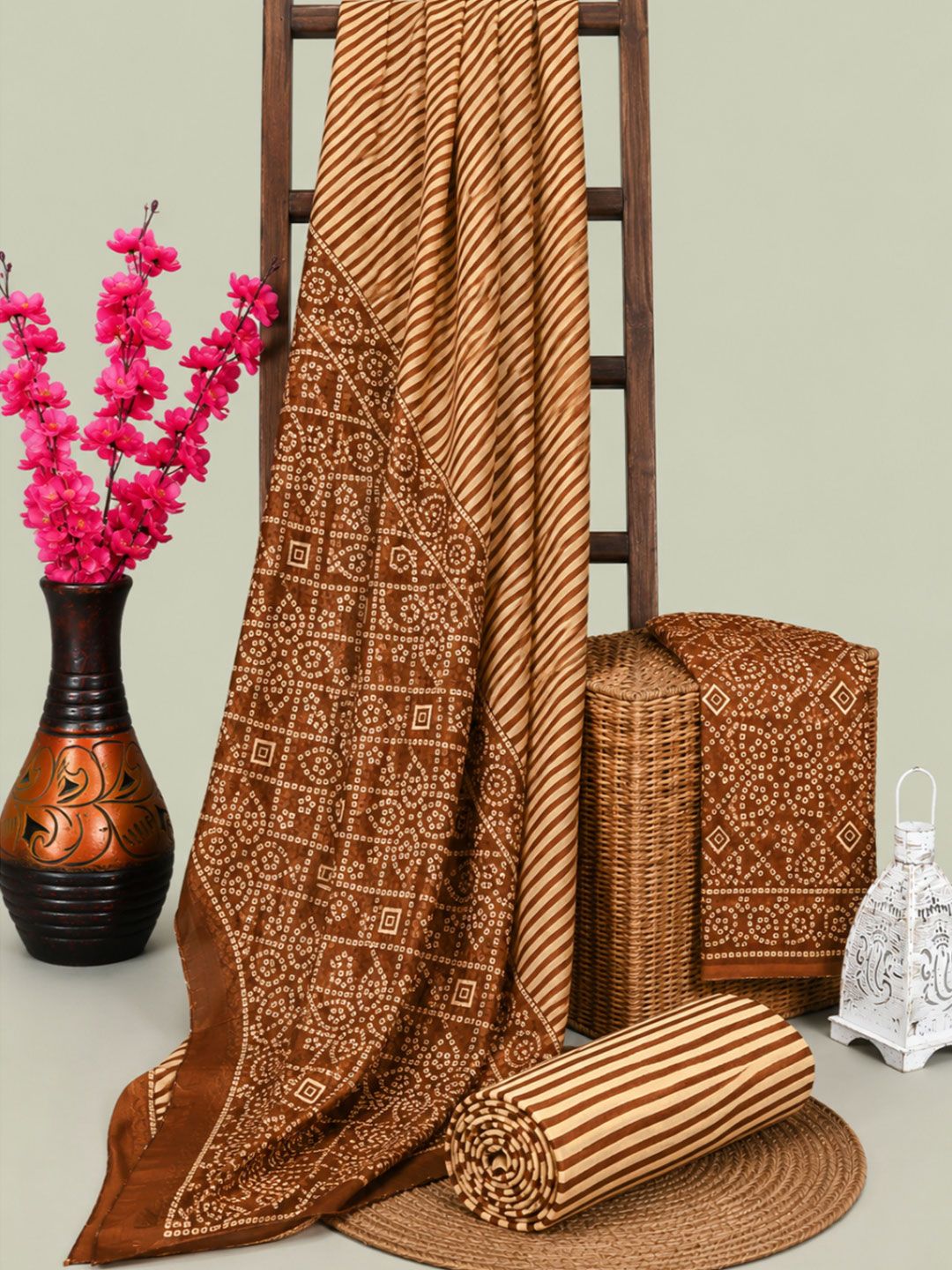 Dhaaga Ghar Printed Pure Cotton Unstitched Dress Material
