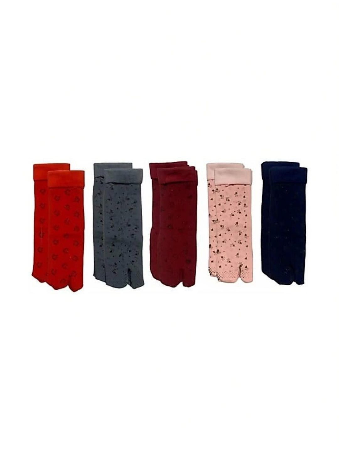 VIPUN Men Pack of 5 Cotton Patterned Calf Length Socks