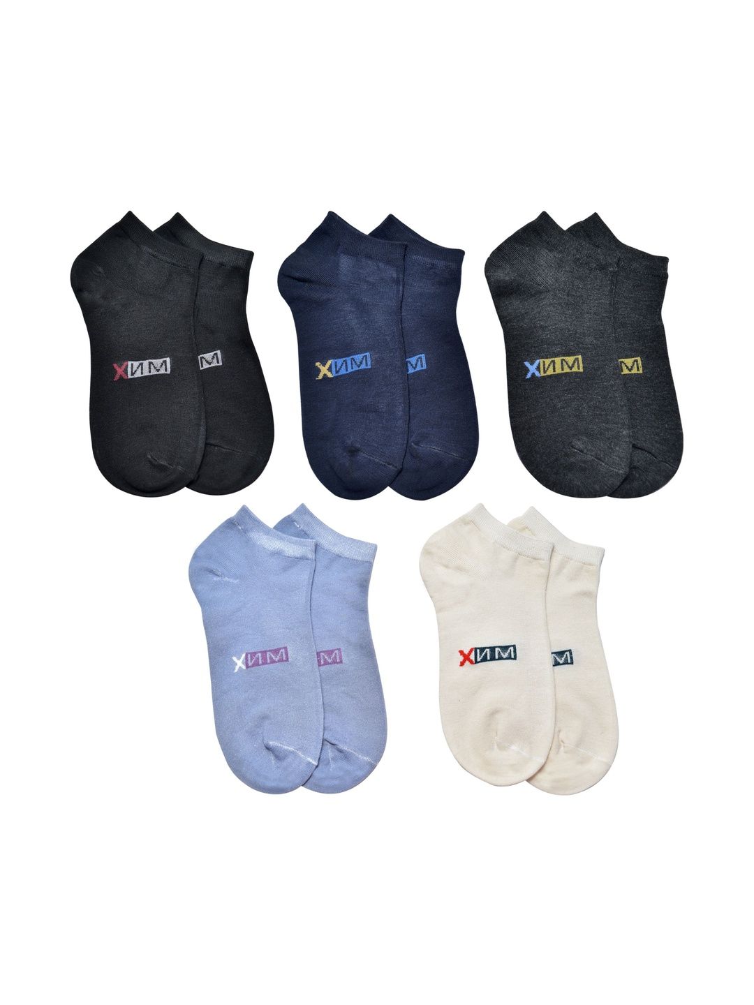 VIPUN Men Pack of 5 Cotton Ankle Length Socks