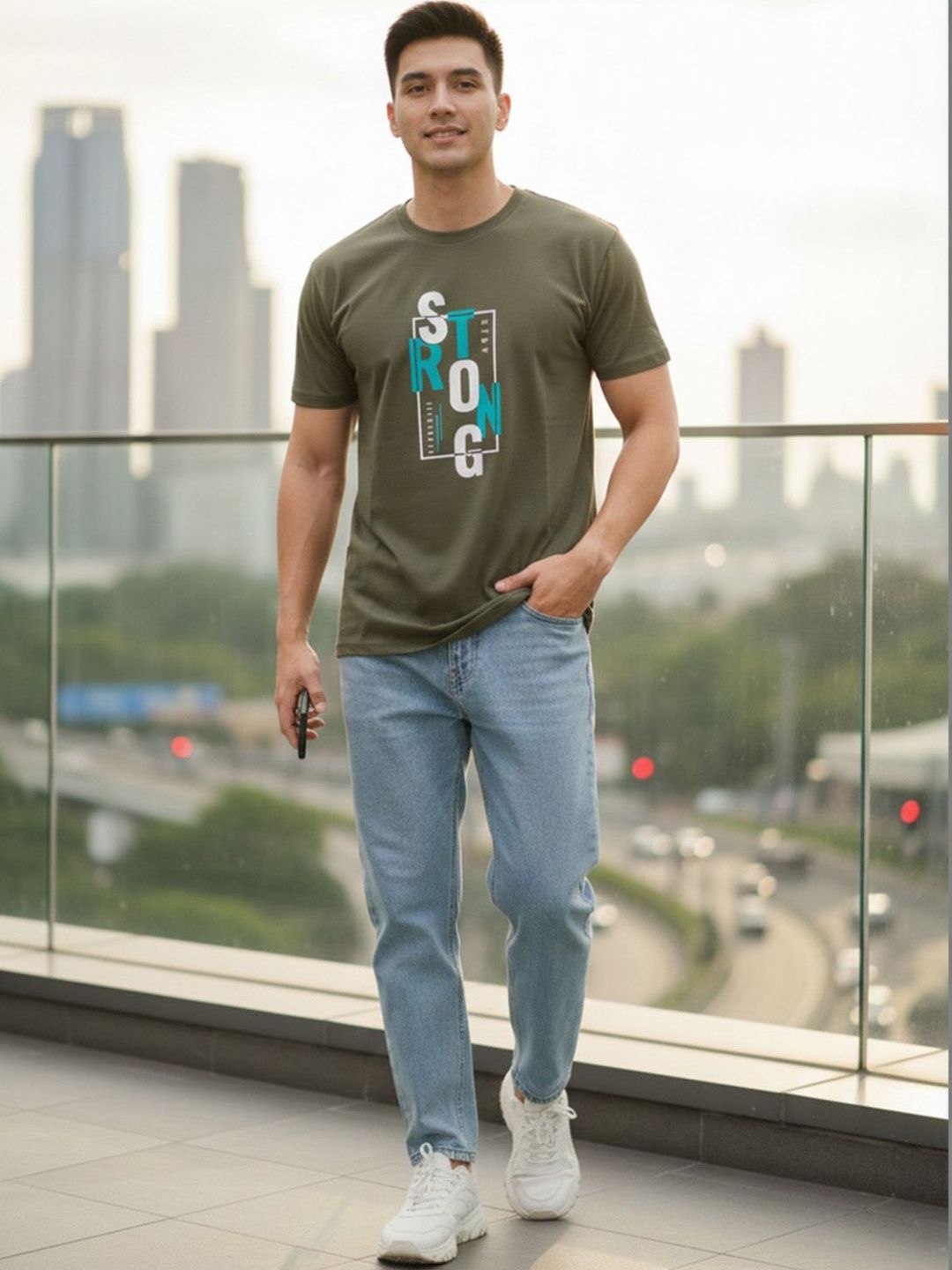 GENSTAR TRENDS Men Typography Printed T-shirt