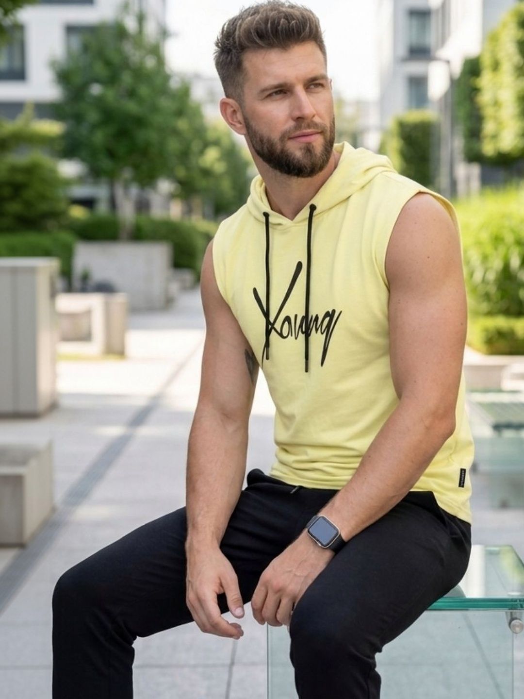 R.Code by The Roadster Life Co. Printed Gym Vest