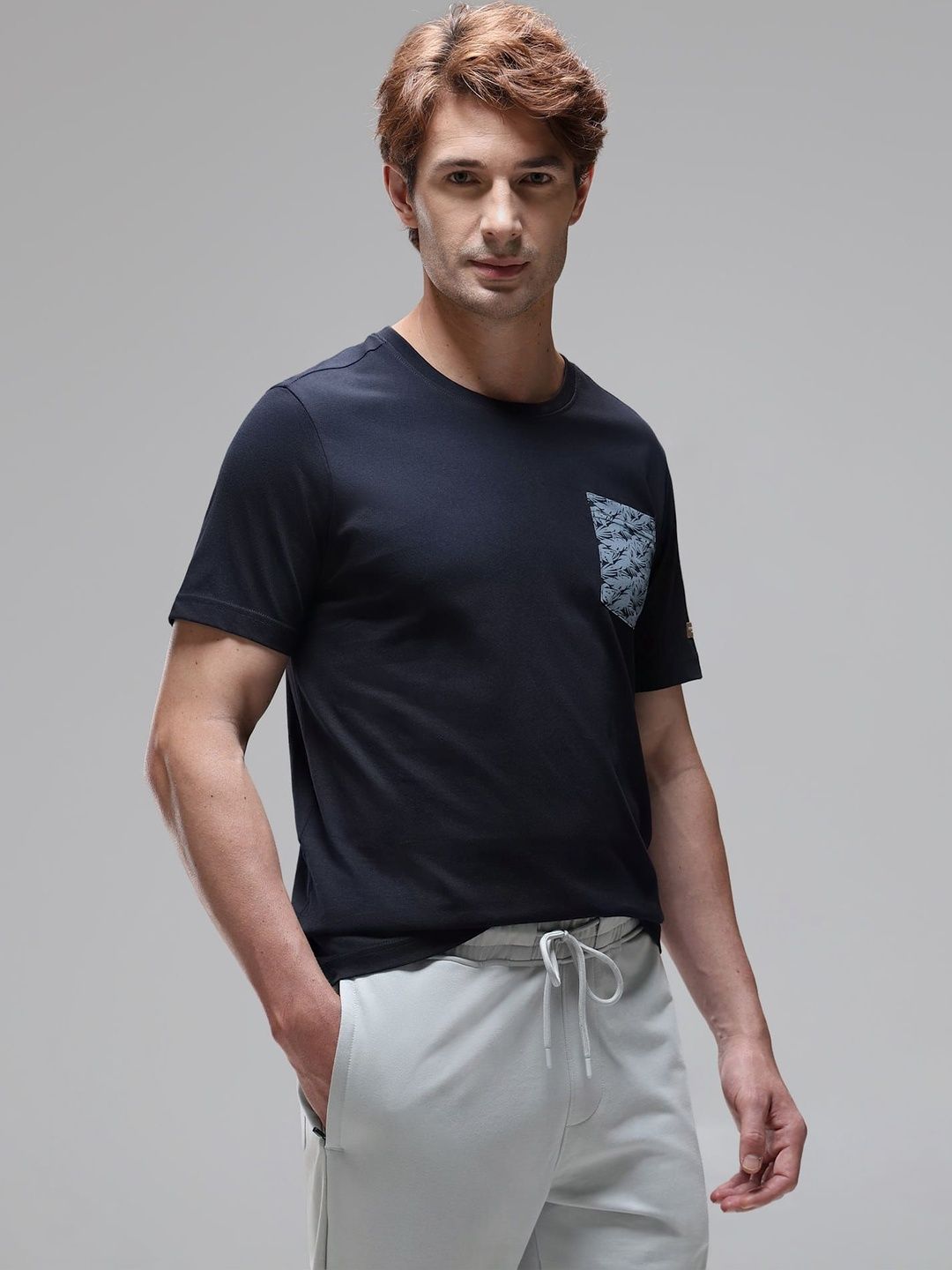 U.S. Polo Assn. Printed Cotton Round Neck Regular Lounge Tshirts
